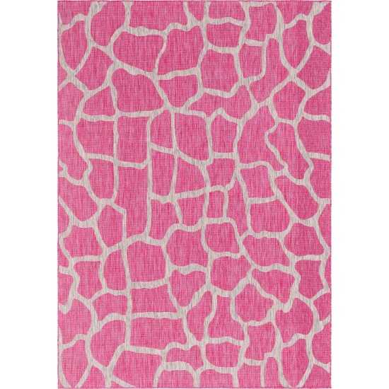 Rug Unique Loom Outdoor Safari Pink Rectangular 8' 0 x 11' 4