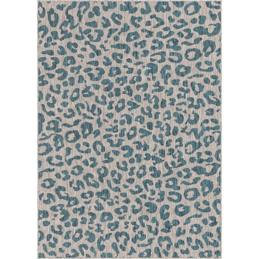 Rug Unique Loom Outdoor Safari Teal Rectangular 7' 0 x 10' 0 Rug Unique Loom Outdoor Safari Teal Rectangular 7' 0 x 10' 0