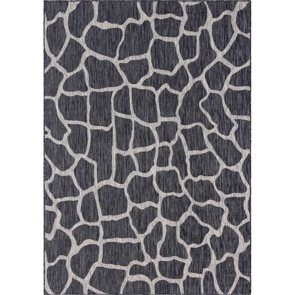 Rug Unique Loom Outdoor Safari Dark Gray Rectangular 7' 0 x 10' 0 Rug Unique Loom Outdoor Safari Dark Gray Rectangular 7' 0 x 10' 0