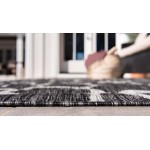 Rug Unique Loom Outdoor Safari Dark Gray Rectangular 7' 0 x 10' 0