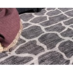 Rug Unique Loom Outdoor Safari Dark Gray Rectangular 7' 0 x 10' 0