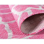 Rug Unique Loom Outdoor Safari Pink Rectangular 6' 0 x 9' 0