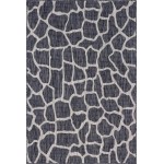 Rug Unique Loom Outdoor Safari Dark Gray Rectangular 6' 0 x 9' 0