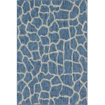 Rug Unique Loom Outdoor Safari Blue Rectangular 6' 0 x 9' 0