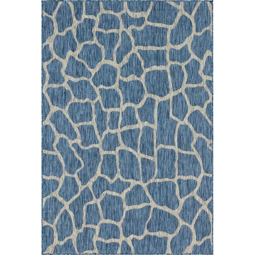 Rug Unique Loom Outdoor Safari Blue Rectangular 6' 0 x 9' 0 Rug Unique Loom Outdoor Safari Blue Rectangular 6' 0 x 9' 0