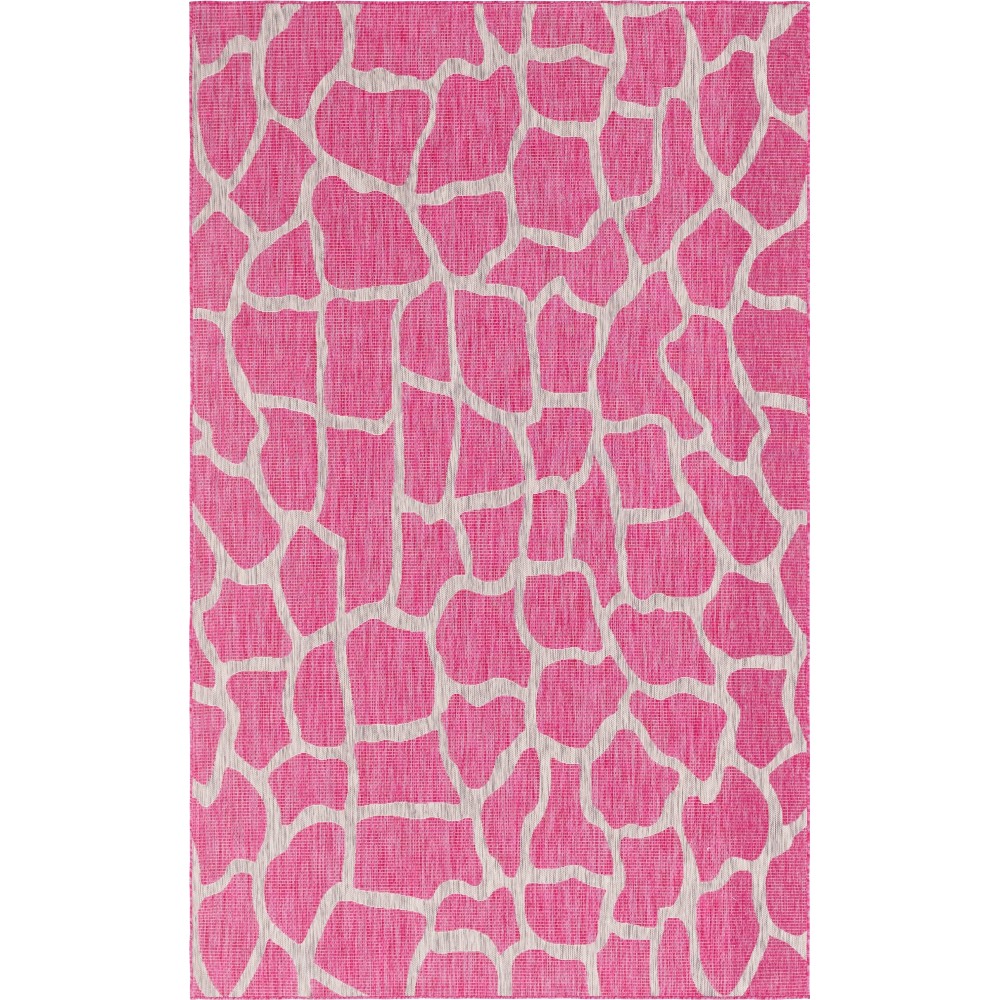 Rug Unique Loom Outdoor Safari Pink Rectangular 5' 0 x 8' 0 Rug Unique Loom Outdoor Safari Pink Rectangular 5' 0 x 8' 0