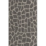 Rug Unique Loom Outdoor Safari Dark Gray Rectangular 5' 0 x 8' 0