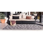 Rug Unique Loom Outdoor Safari Dark Gray Rectangular 4' 0 x 6' 0