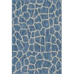 Rug Unique Loom Outdoor Safari Blue Rectangular 4' 0 x 6' 0
