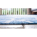 Rug Unique Loom Outdoor Safari Blue Rectangular 4' 0 x 6' 0