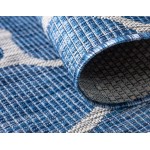 Rug Unique Loom Outdoor Safari Blue Rectangular 4' 0 x 6' 0