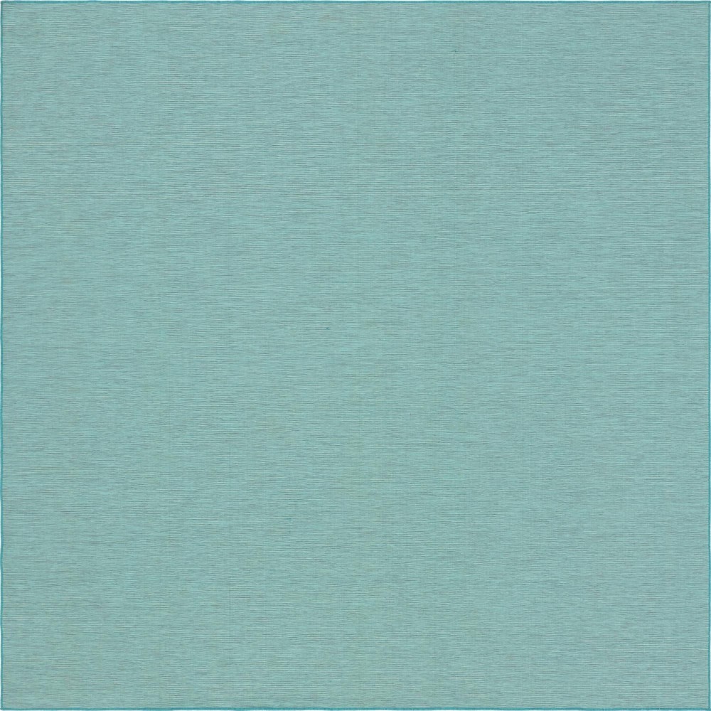 Rug Unique Loom Outdoor Patio Turquoise Square 10' 2 x 10' 3