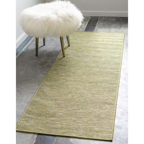 Rug Unique Loom Outdoor Patio Green Runner 2' 0 x 6' 0