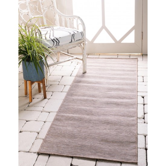 Rug Unique Loom Outdoor Patio Beige Runner 2' 0 x 6' 0