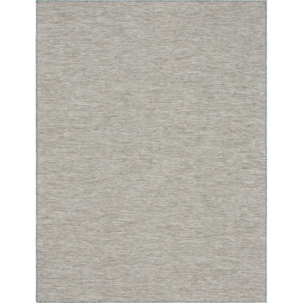 Rug Unique Loom Outdoor Patio Light Gray Rectangular 9' 4 x 12' 0