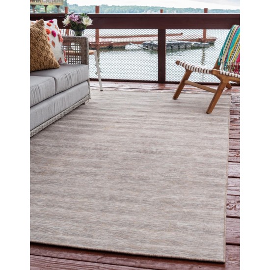 Rug Unique Loom Outdoor Patio Beige Rectangular 9' 4 x 12' 0