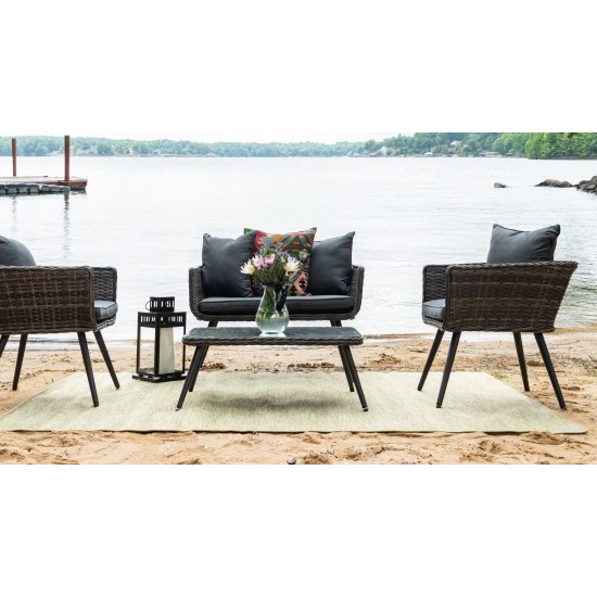 Rug Unique Loom Outdoor Patio Green Rectangular 8' 4 x 11' 4