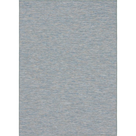 Rug Unique Loom Outdoor Patio Blue Rectangular 8' 4 x 11' 4