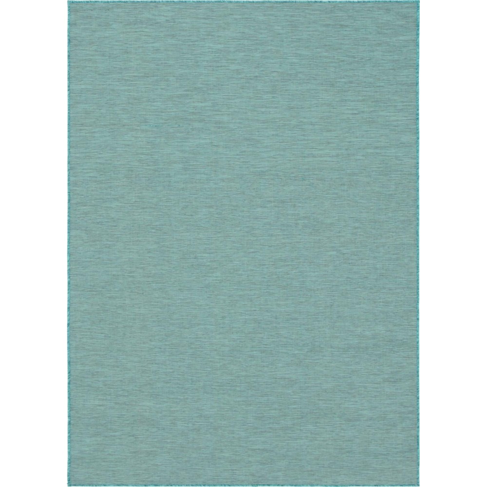 Rug Unique Loom Outdoor Patio Turquoise Rectangular 7' 5 x 10' 0 Rug Unique Loom Outdoor Patio Turquoise Rectangular 7' 5 x 10' 0