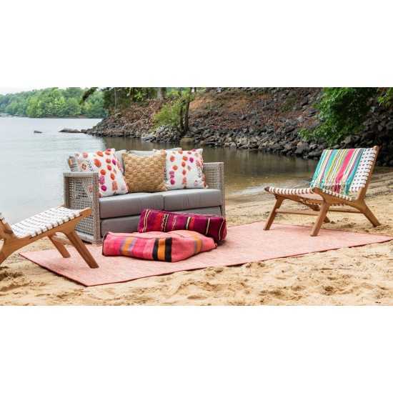 Rug Unique Loom Outdoor Patio Terracotta Rectangular 7' 5 x 10' 0