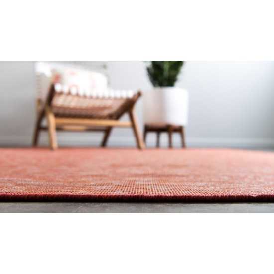 Rug Unique Loom Outdoor Patio Terracotta Rectangular 7' 5 x 10' 0