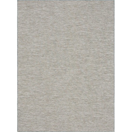 Rug Unique Loom Outdoor Patio Light Gray Rectangular 7' 5 x 10' 0