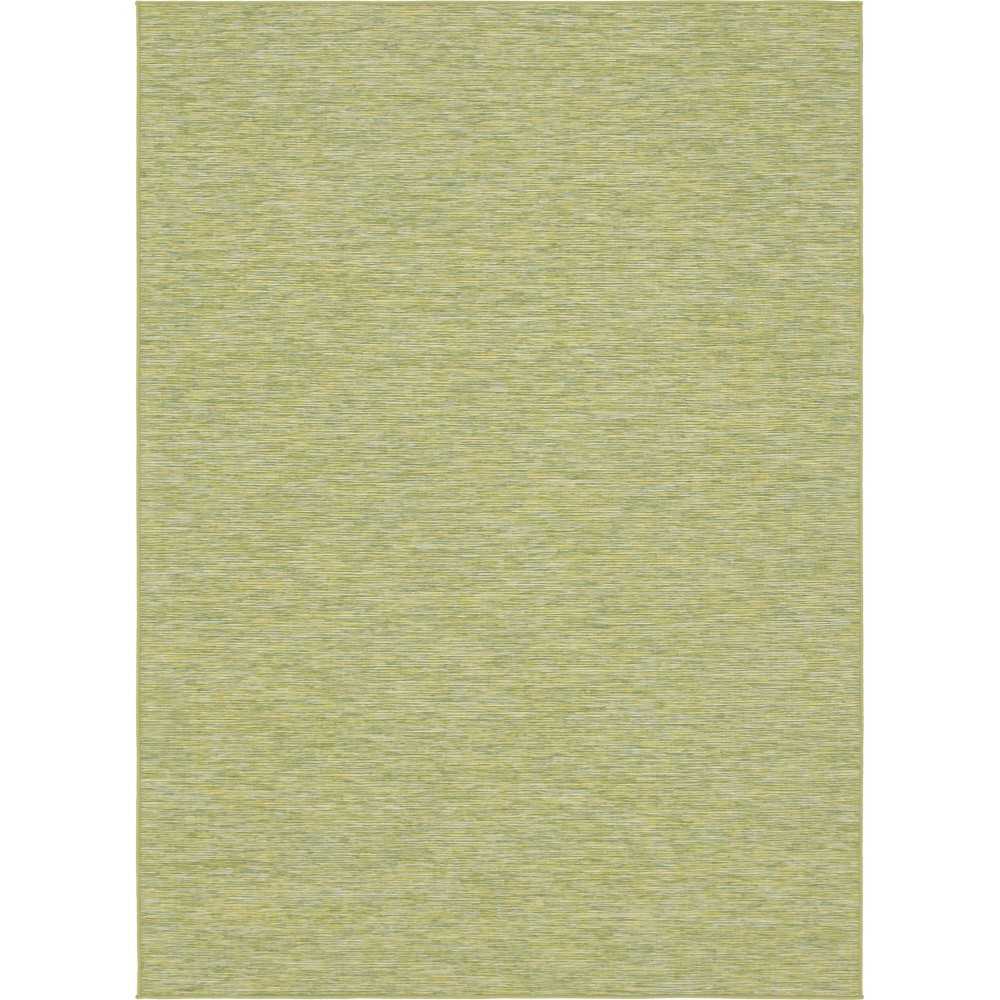 Rug Unique Loom Outdoor Patio Green Rectangular 7' 5 x 10' 0