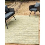 Rug Unique Loom Outdoor Patio Green Rectangular 7' 5 x 10' 0