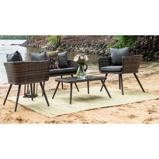 Rug Unique Loom Outdoor Patio Green Rectangular 7' 5 x 10' 0