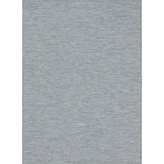 Rug Unique Loom Outdoor Patio Blue Rectangular 7' 5 x 10' 0