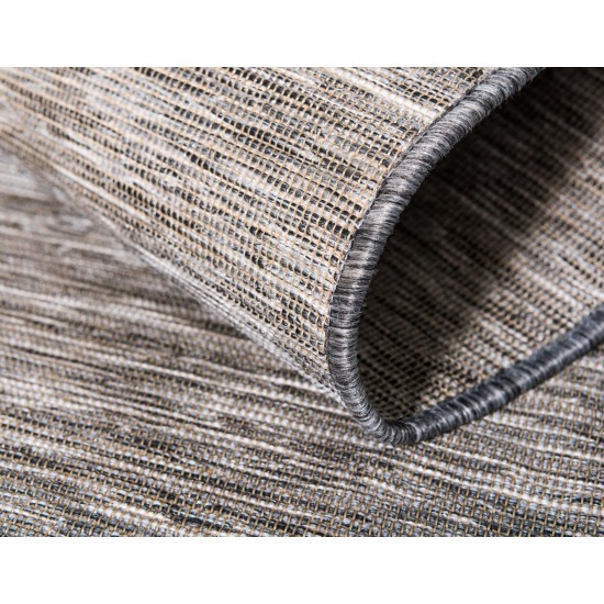 Rug Unique Loom Outdoor Patio Light Gray Rectangular 6' 3 x 9' 0