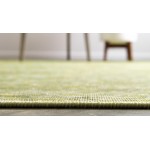 Rug Unique Loom Outdoor Patio Green Rectangular 6' 3 x 9' 0