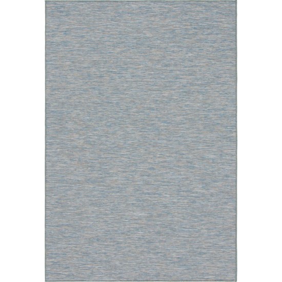 Rug Unique Loom Outdoor Patio Blue Rectangular 6' 3 x 9' 0