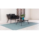 Rug Unique Loom Outdoor Patio Turquoise Rectangular 5' 3 x 8' 0