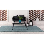 Rug Unique Loom Outdoor Patio Turquoise Rectangular 5' 3 x 8' 0