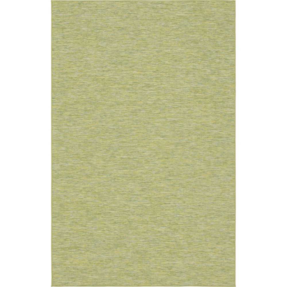 Rug Unique Loom Outdoor Patio Green Rectangular 5' 3 x 8' 0