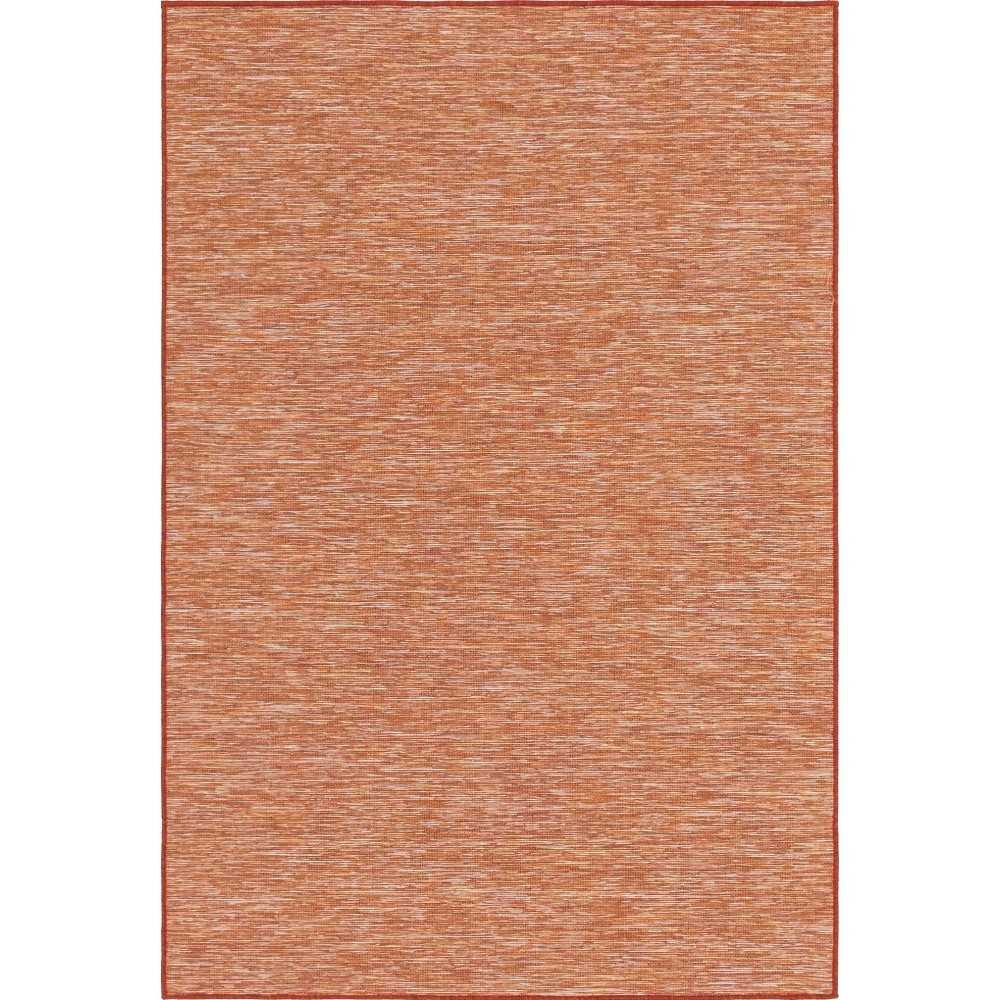 Rug Unique Loom Outdoor Patio Terracotta Rectangular 4' 2 x 6' 0