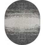 Rug Unique Loom Outdoor Modern Gray Oval 7' 10 x 10' 0