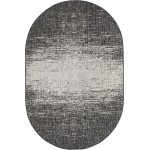 Rug Unique Loom Outdoor Modern Gray Oval 5' 3 x 8' 0