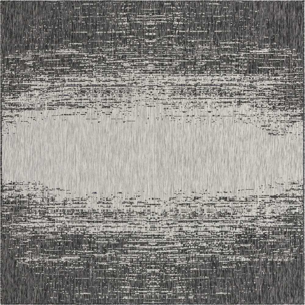 Rug Unique Loom Outdoor Modern Gray Square 7' 10 x 7' 10