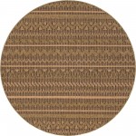 Rug Unique Loom Outdoor Modern Light Brown Round 6' 0 x 6' 0