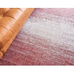 Rug Unique Loom Outdoor Modern Rust Red Round 4' 0 x 4' 0