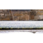 Rug Unique Loom Outdoor Modern Green Round 4' 0 x 4' 0