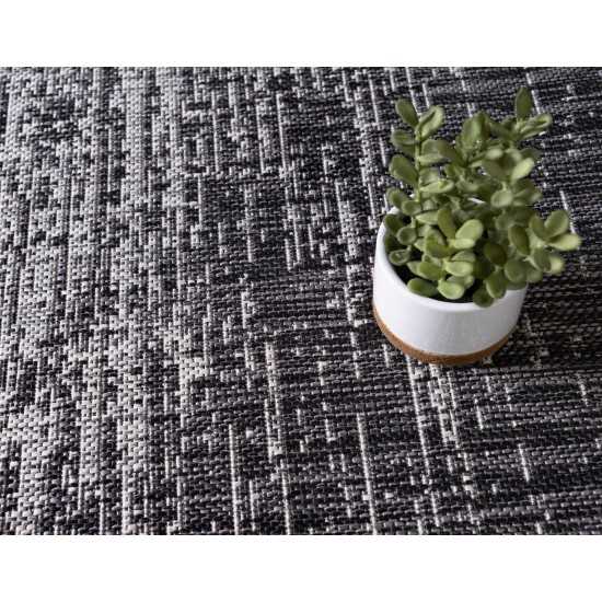 Rug Unique Loom Outdoor Modern Gray Round 4' 0 x 4' 0