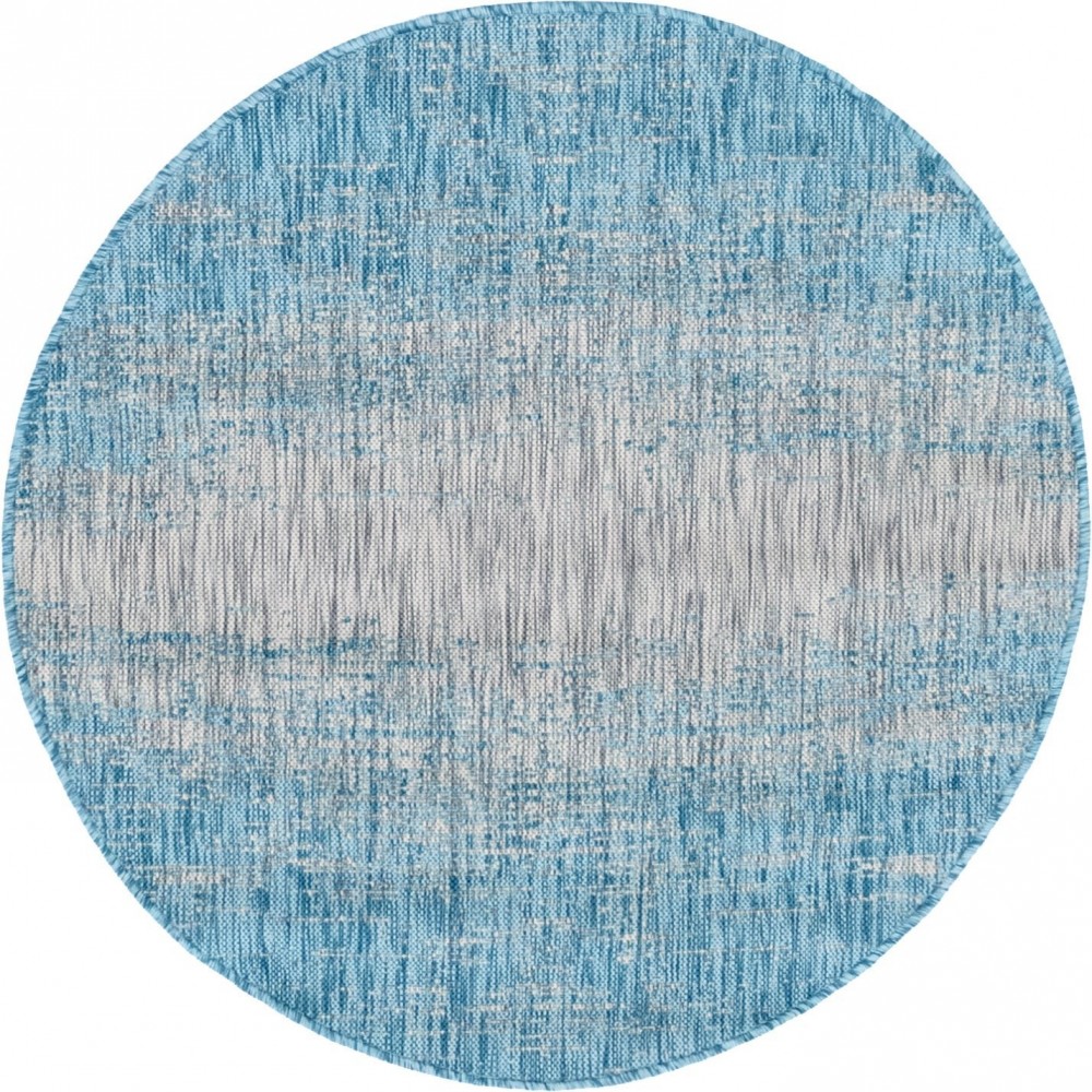 Rug Unique Loom Outdoor Modern Aqua Blue Round 4' 0 x 4' 0 Rug Unique Loom Outdoor Modern Aqua Blue Round 4' 0 x 4' 0