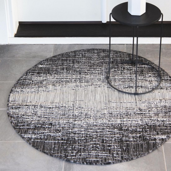 Rug Unique Loom Outdoor Modern Gray Round 3' 3 x 3' 3