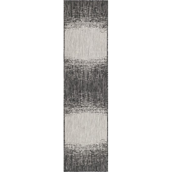 Rug Unique Loom Outdoor Modern Gray Runner 2' 0 x 8' 0