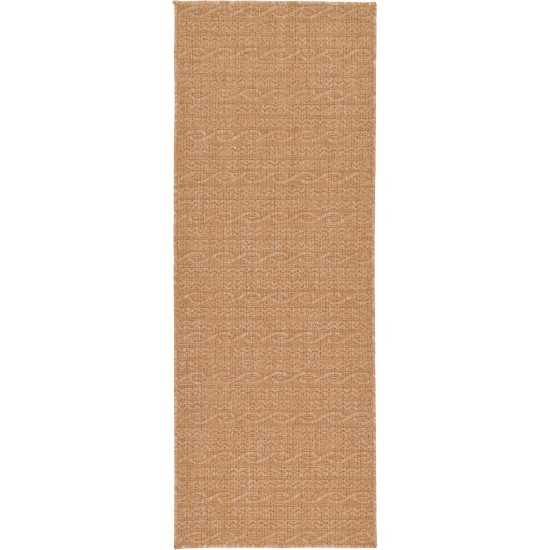 Rug Unique Loom Outdoor Modern Light Brown Runner 2' 2 x 6' 0