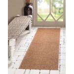 Rug Unique Loom Outdoor Modern Light Brown Runner 2' 2 x 6' 0