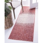 Rug Unique Loom Outdoor Modern Rust Red Runner 2' 0 x 6' 0